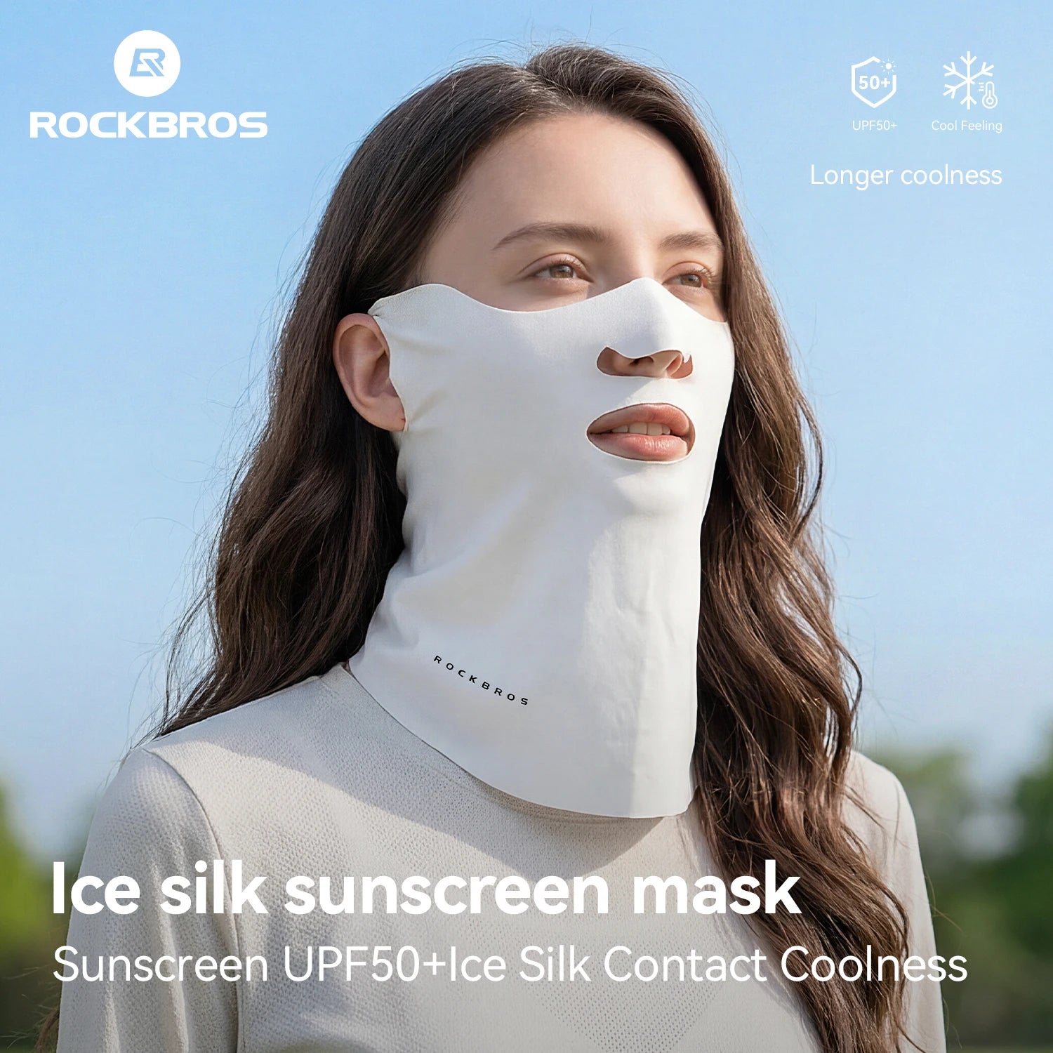 Sciarpa per il viso in seta ghiaccio traspirante con protezione UV Maschera per ciclismo