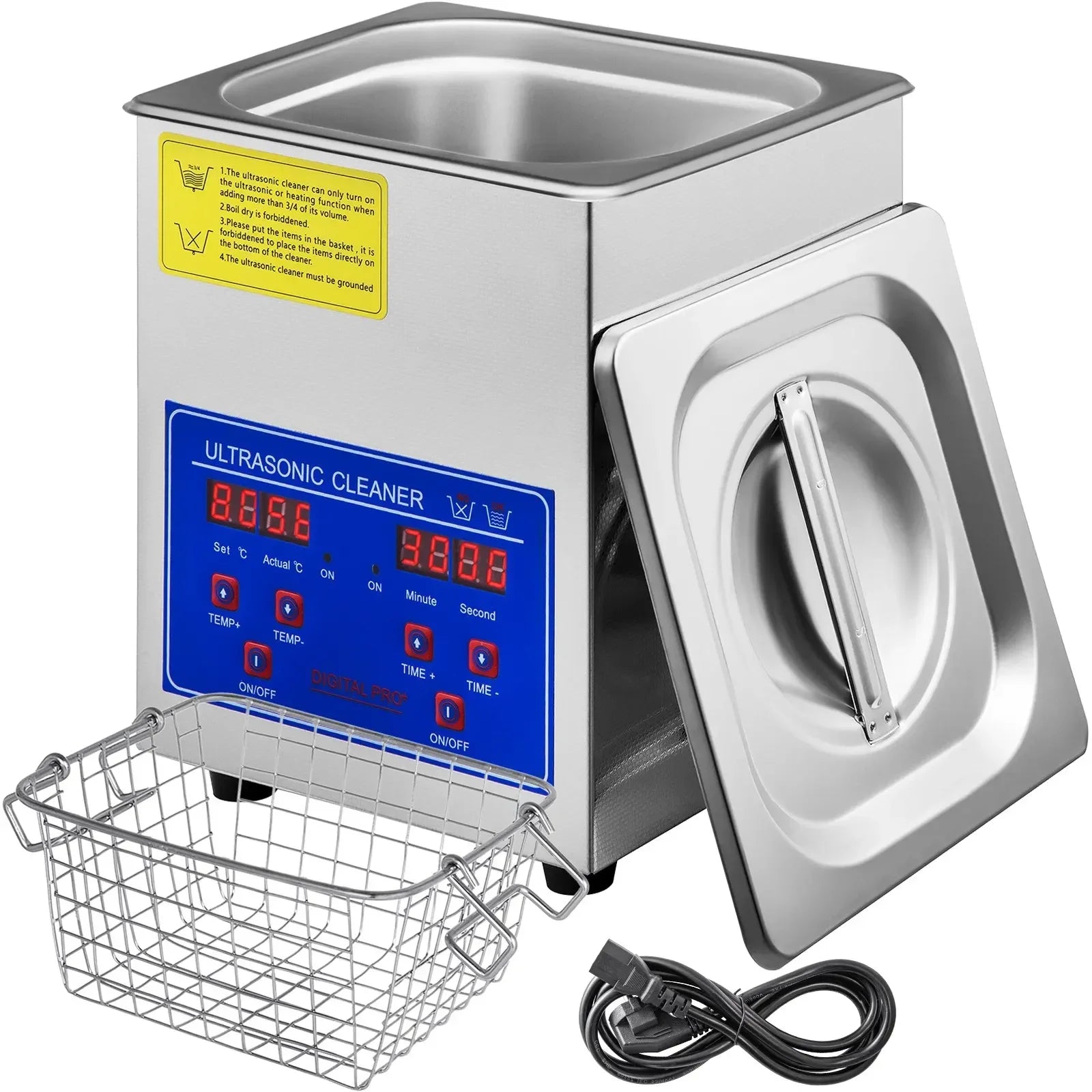 Ultralydsrens med varme og timer til smykker og briller (2L–30L)