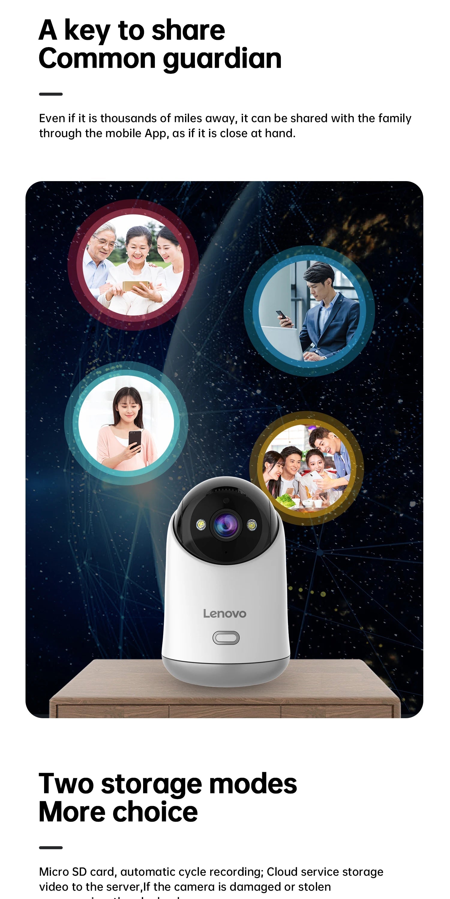Lenovo 5MP WiFi Camera Smart Home Indoor IP Camera Full Color Night Auto Tracking Security CCTV Surveillance Baby Monitor 