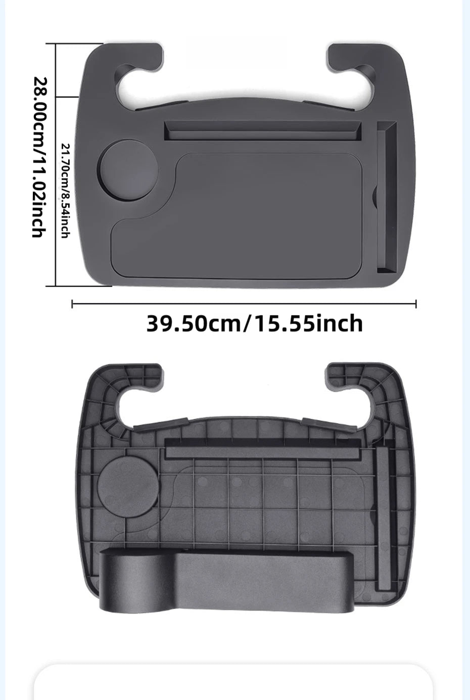 SEAMETAL Car Steering Wheel Food Tray Multifunctional Large Temporary Desktop for Car Interior Universal Laptop/Tablet Holder