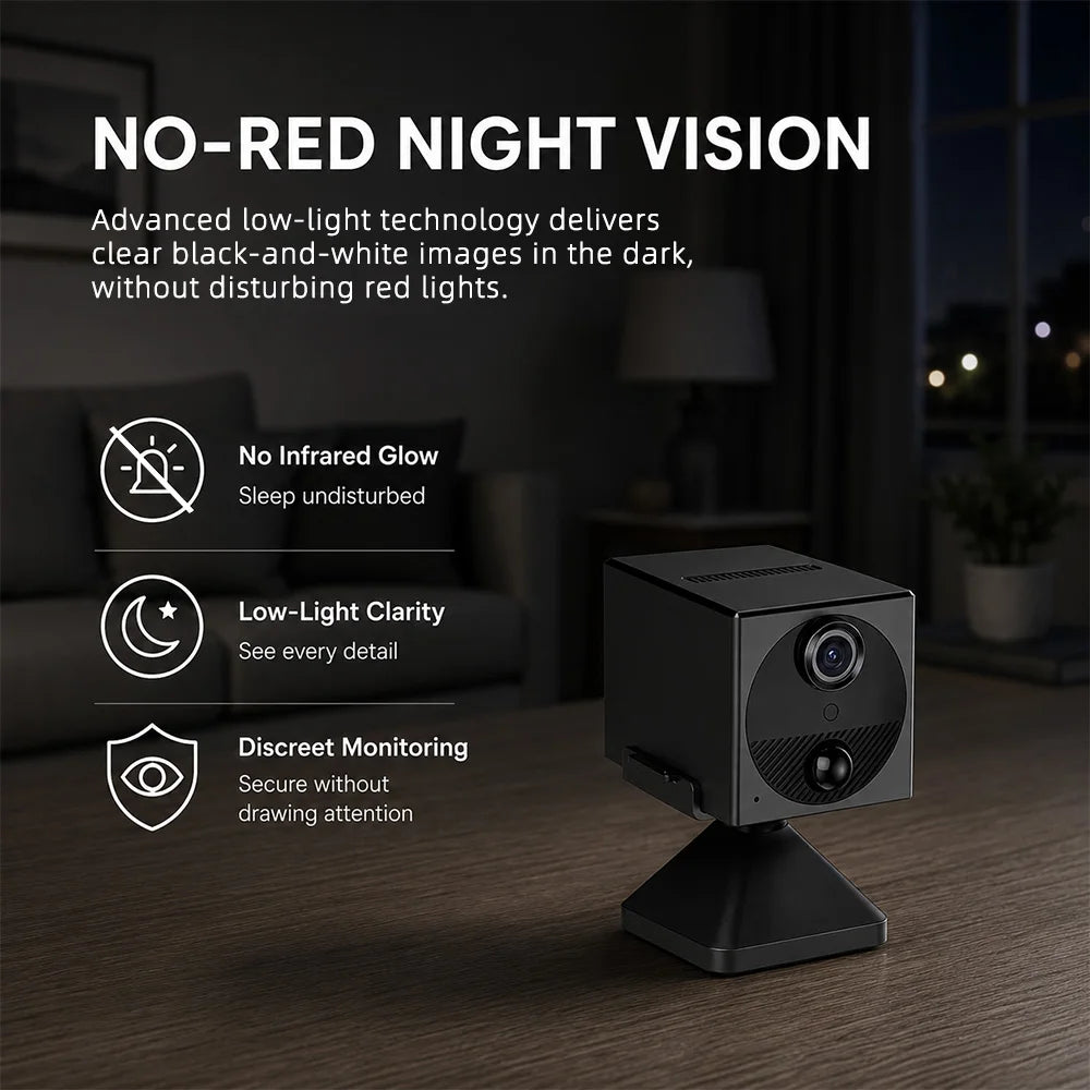 Built-in EU 4G Sim Card Portable Battery Security 3MP Indoor PIR Motion Detection 940NM Infrared Camera UboxPro APP Remote View