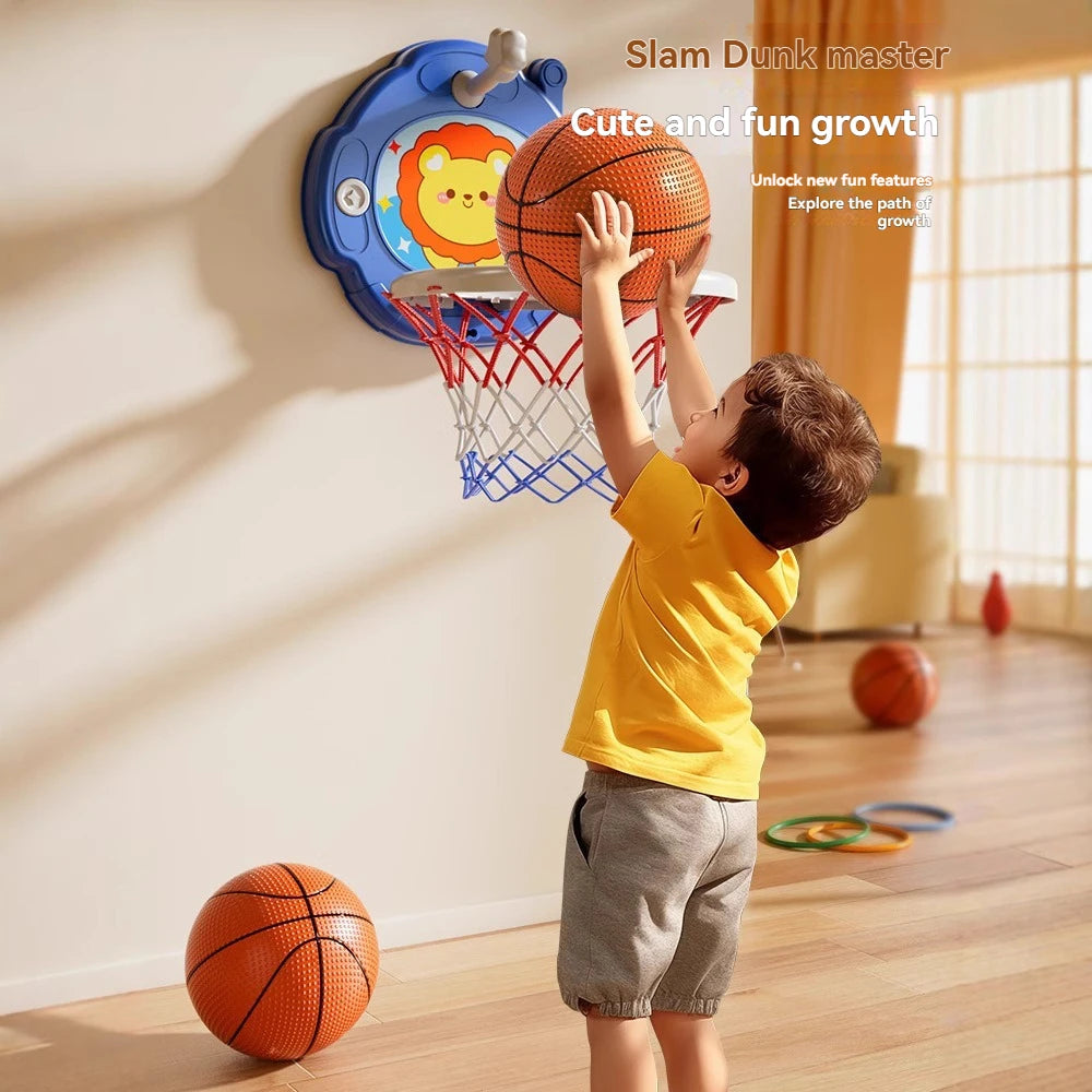 2025 New Children's Basketball Frame Indoor Shooting Hanging Baby Basketball Stand 1-5 Year Old Baby Home Ball Toy No Punching 