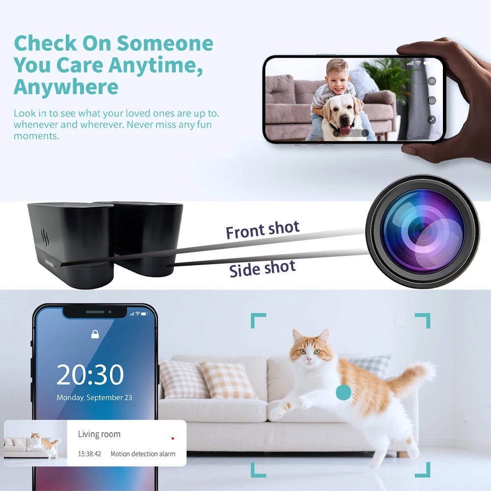 Mini-kamera Full HD 1080P WiFi-kamera Mistfuktare Sidoläge Hemövervakning IR-night-View DVR Monitor Video- och rörelsedetektion