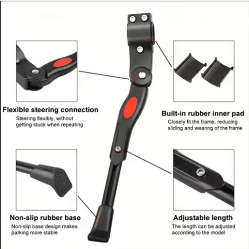 Adjustable Bicycle Kickstand, 34.5–40cm