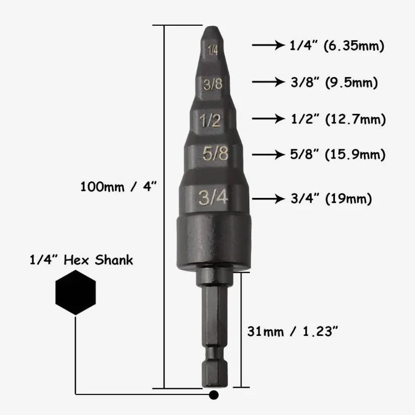 Drill-Driven Copper Pipe Swaging Tools - Size Options