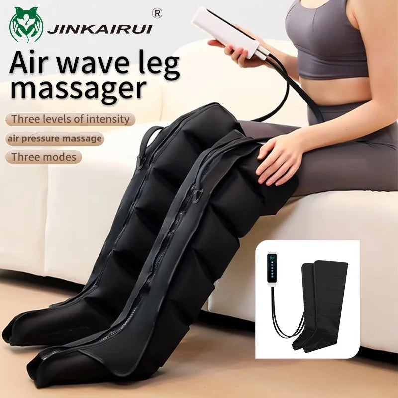 Air Pressure Leg Massager Foot Massage Boots Kneading Squeeze Deep Relaxation Calf With Remote Control 