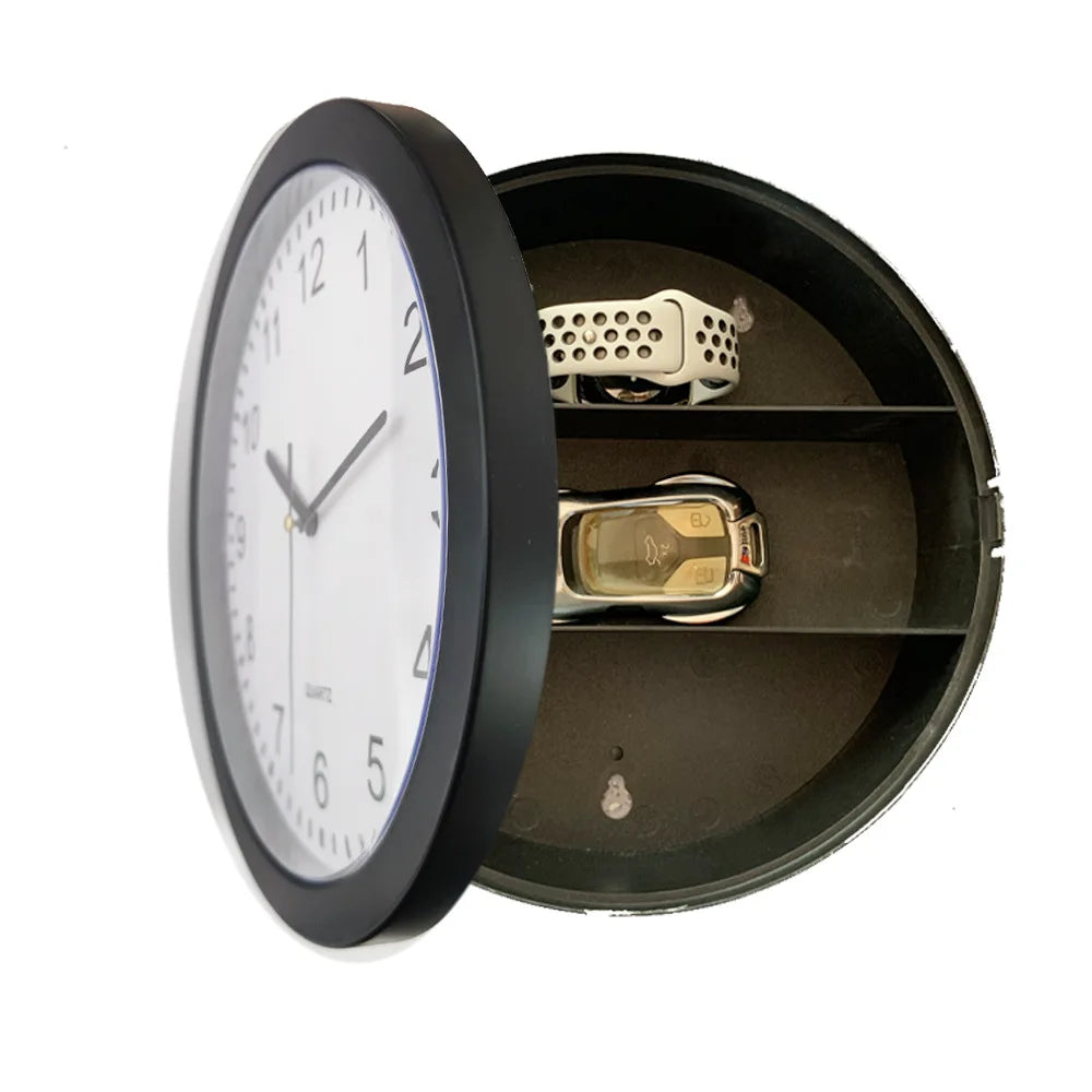 Horloge murale cachée avec coffre-fort et rangement secret pour argent liquide et objets de valeur
