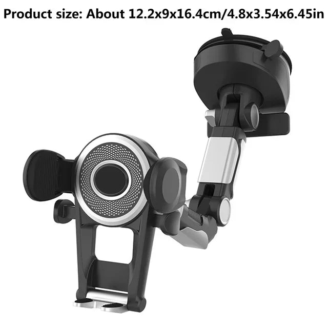 Suction-Mount Car Phone Holder with Adjustable Arm