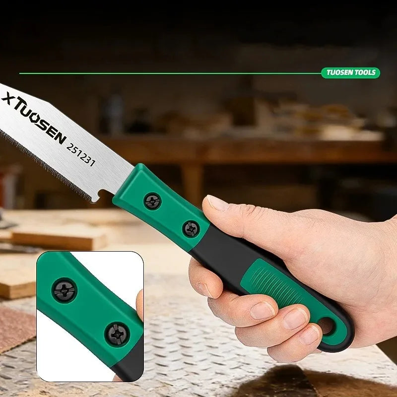 Mini scie à main polyvalente pour couper bois, plastique et branches, outil de bricolage pour menuiserie à domicile