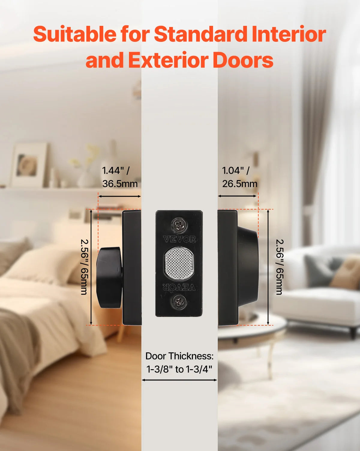 Single Cylinder Deadbolt Lock with 3 Keys for Interior & Exterior Doors