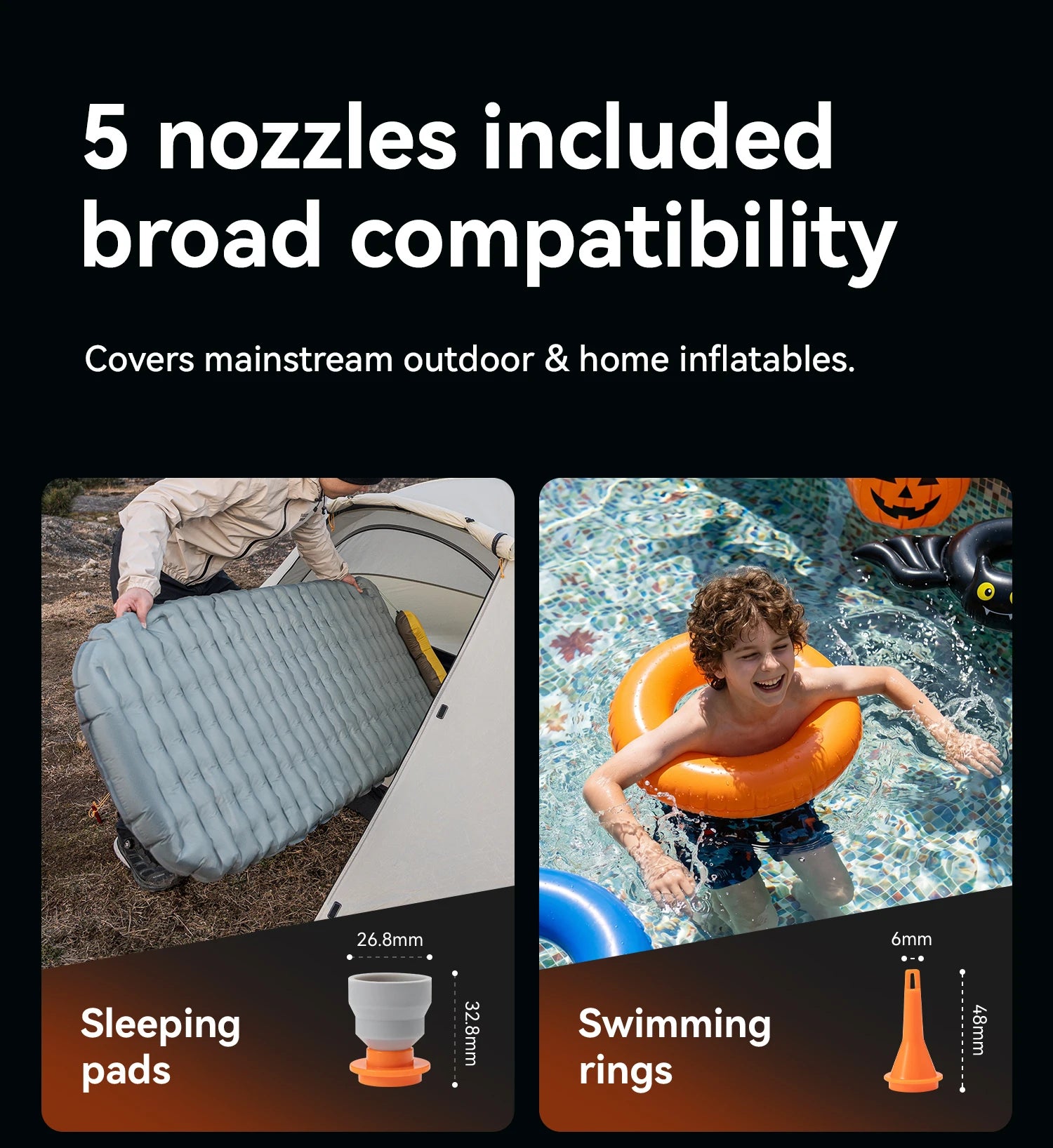 Lightweight 5kPa Mini Air Pump for Camping Mats and Tubes