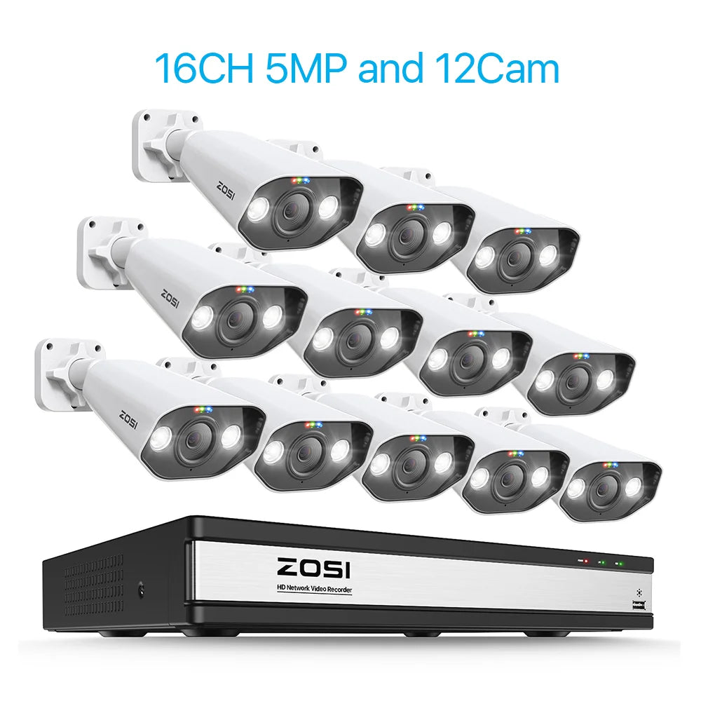 ZOSI 16-Channel 8MP PoE Security Camera System with 4TB HDD