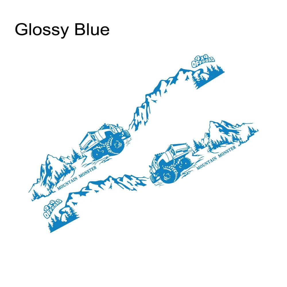 Car Sticker 4X4 Off Road Mountain Decal For Ford F150 Toyota Hilux Isuzu Dmax Dodge RAM Chevrolet Silverado Auto Accessories