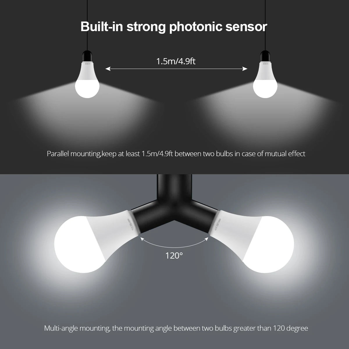 LED Dusk to Dawn Bulb, E27, 12 W or 15 W, Cool White