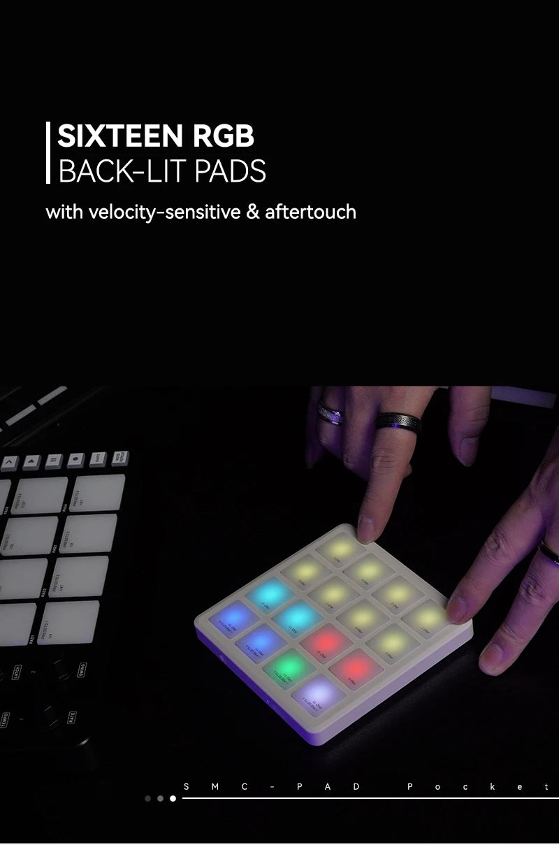 SK-16 draagbare MIDI-padcontroller