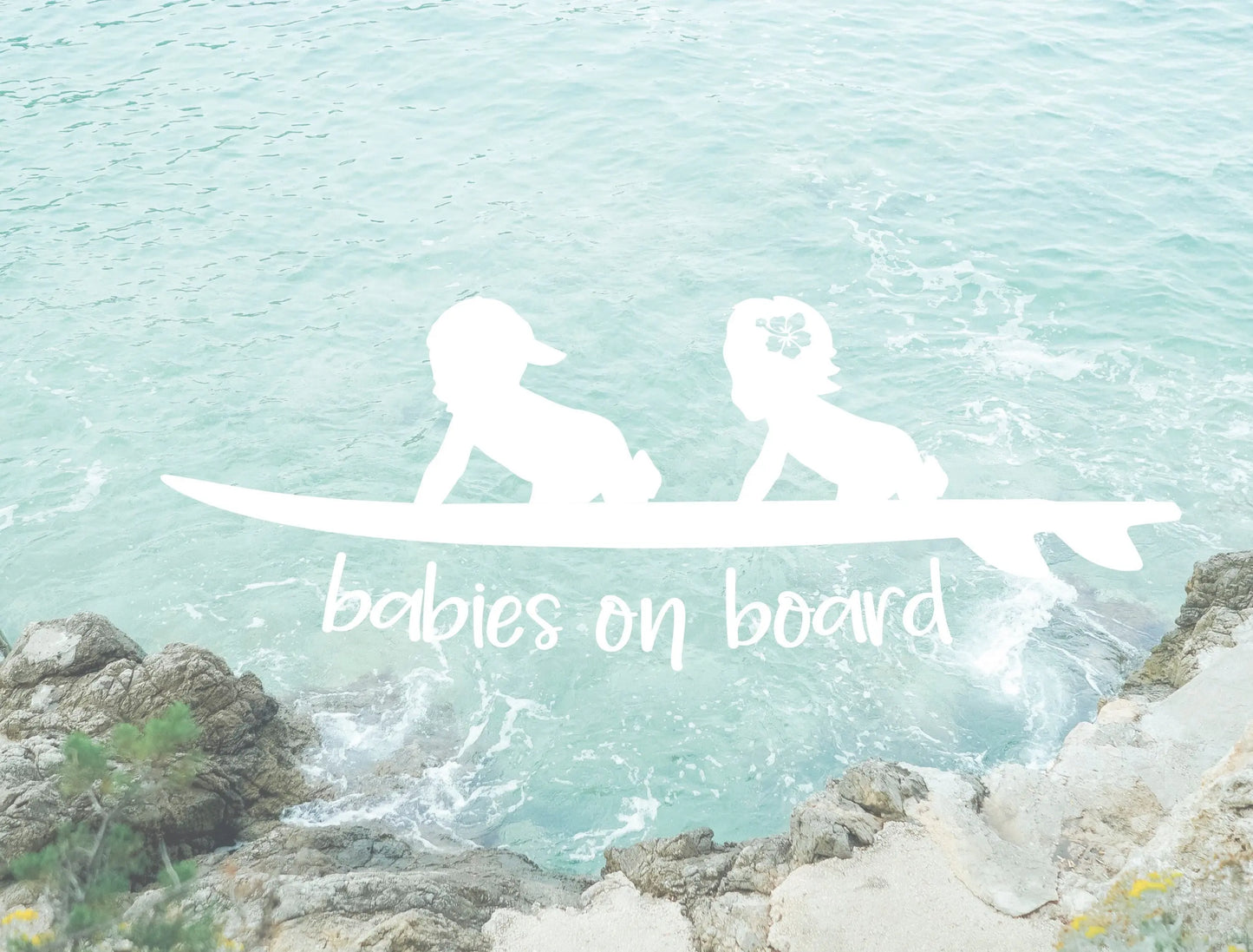 Dojenčki na deski, nalepka za desko za deskanje, avtomobilska nalepka Surfer Dojenčki, ki deskajo na deski, dekorativni dodatki, vinilni deli