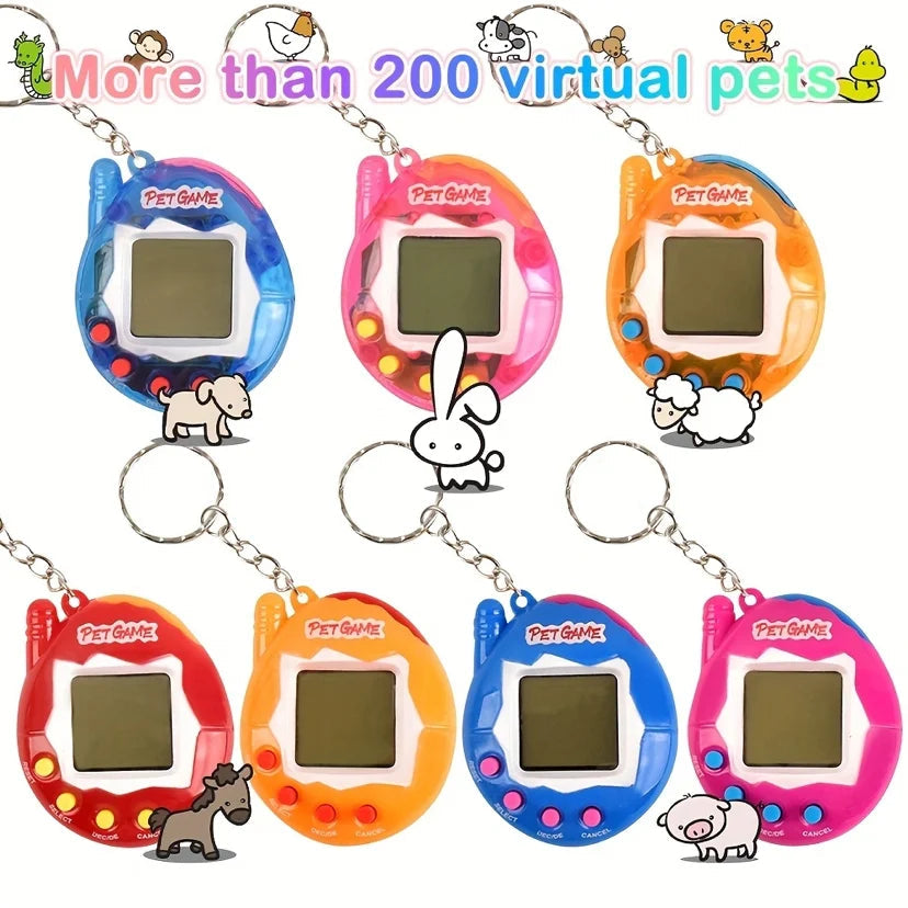 1PC Transparent Electronic Pets Nostalgic 168 Pets In One Virtual Cyber Digital Nostalgic Funny Toys Pixel Funny Play 