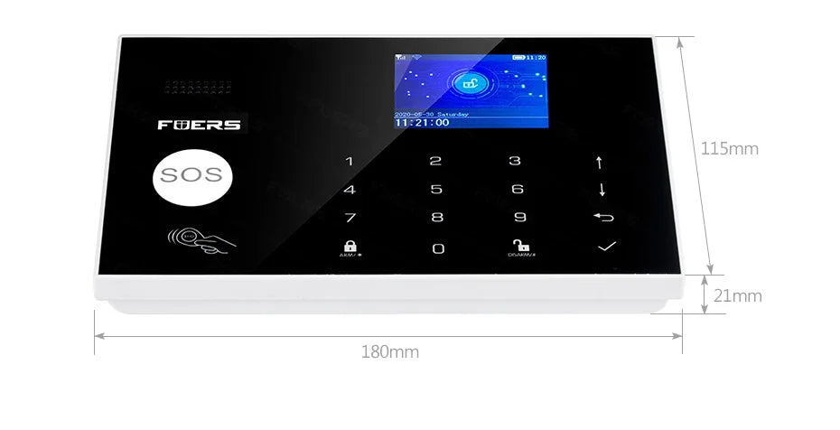 FUERS G30 Wireless WIFI GSM Alarm System Home Burglar Security Alarm System Tuya Smart APP Control with Door and Motion Sensor
