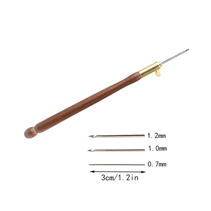 Tambour Embroidery Hook with Three Needle Sizes