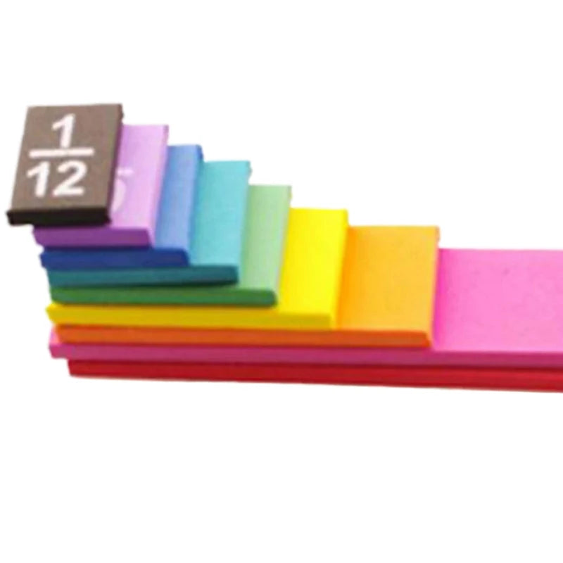 51-teiliges farbiges Bruchbalken-Lernset
