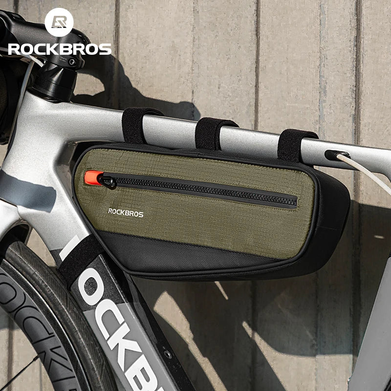 Bike Frame Tube Bag 1.7L with Reflective Design and Easy Mount