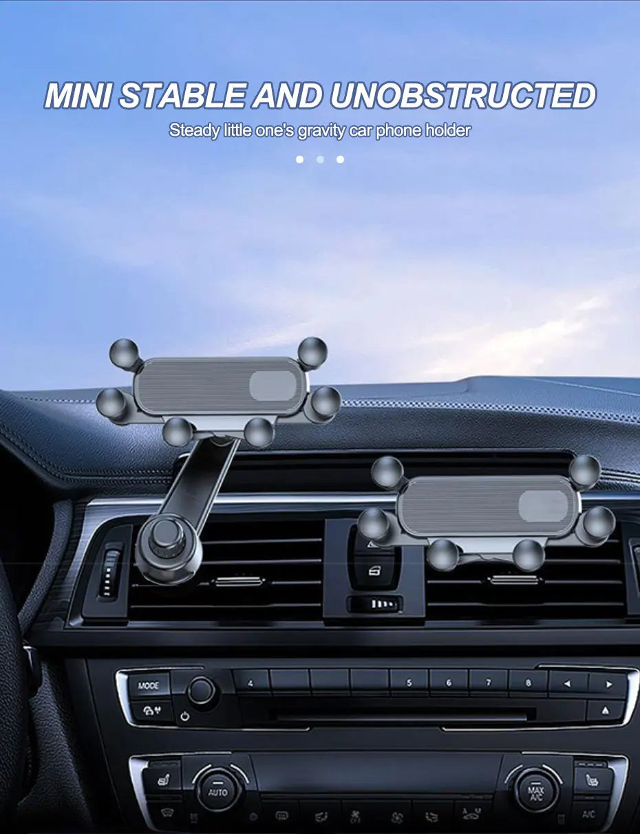 SEAMETAL Air Vent Car Phone Holder 6-Joint 360-Degree Gravity Phone Mount Stable Hook Cellphone Stand Universal for 4.7-7 inch
