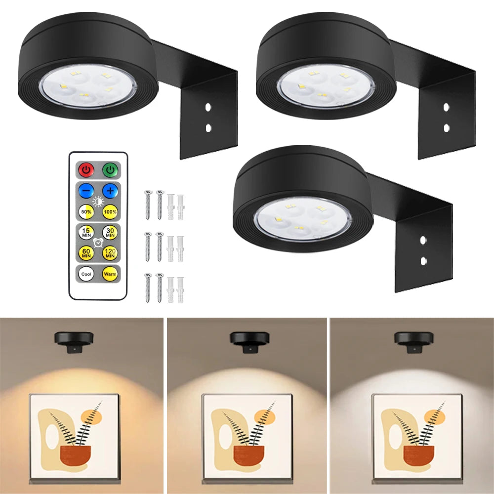 LED Night Light with Remote Control, White or Black