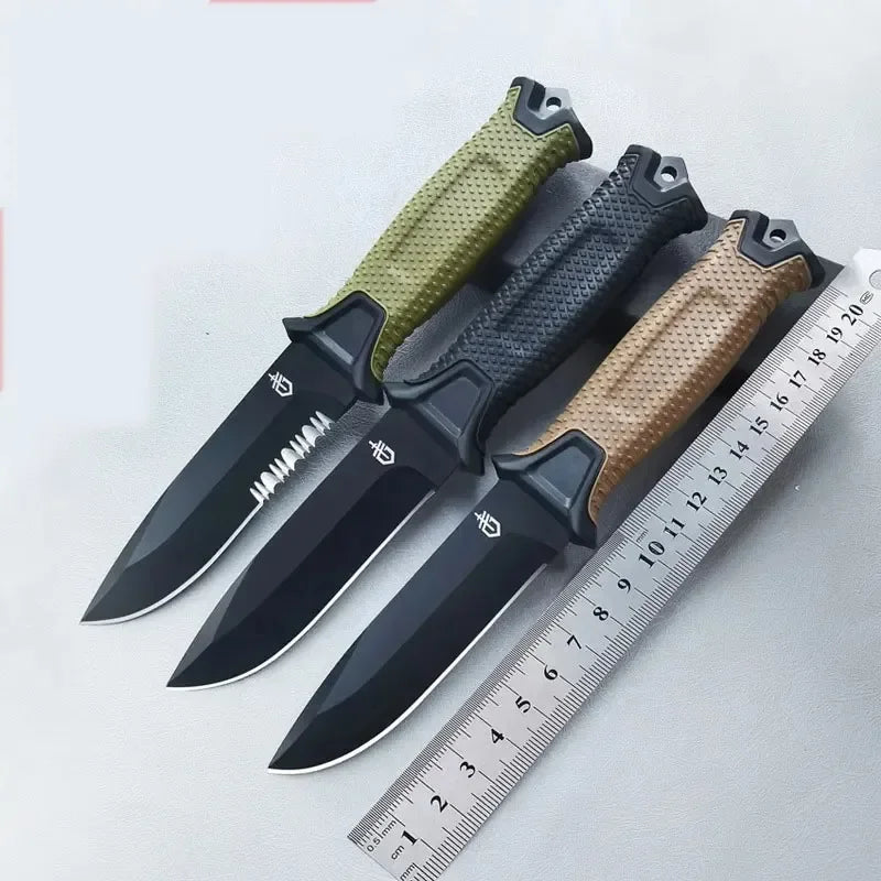 new Stainless Steel Outdoor Survival Knife Portable Camping Pocket Knife Military Tactical Knives for Self Defense Hiking Travel 