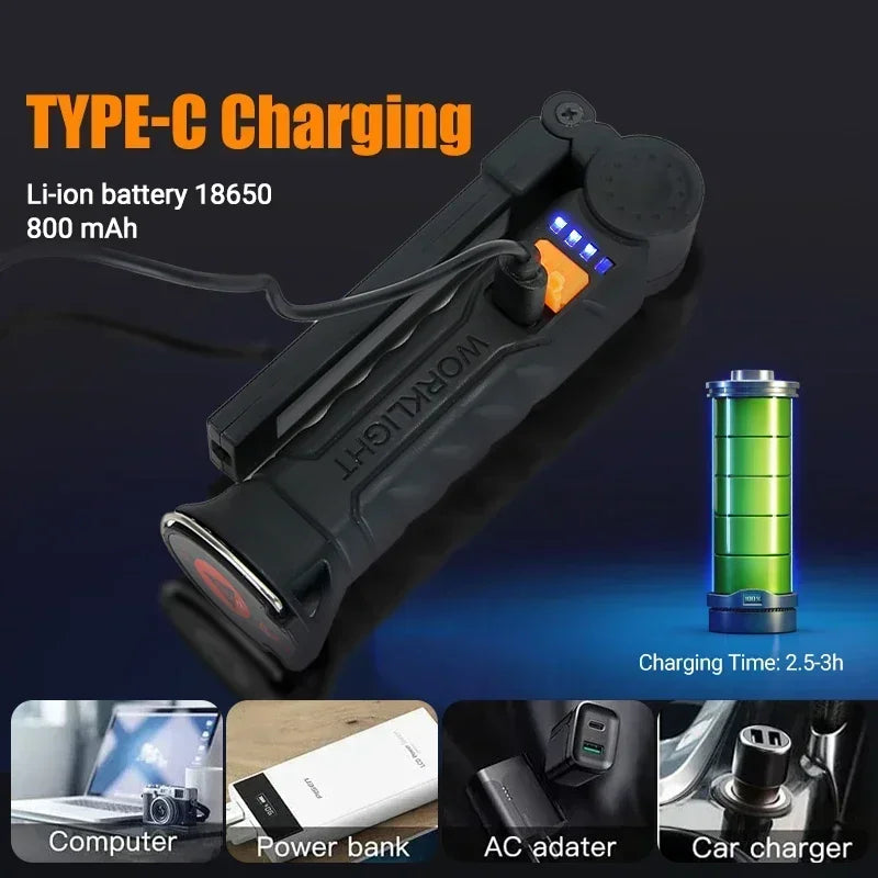 Folding Rechargeable Magnetic Work Light