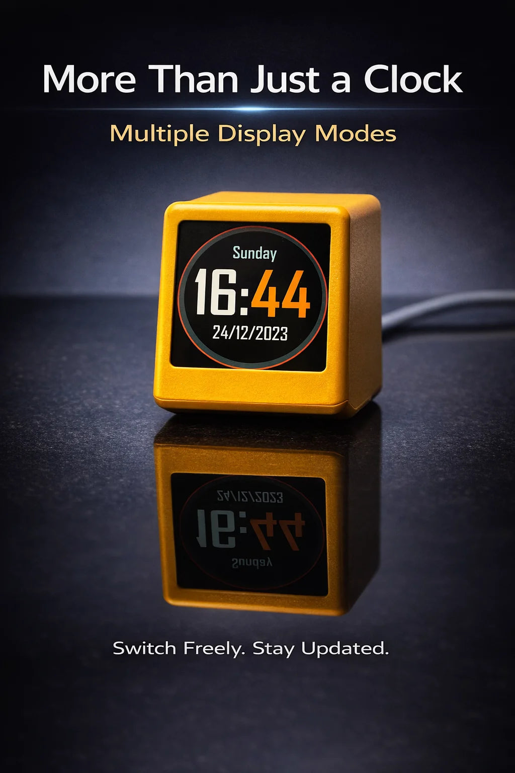 Wi-Fi Desk Clock and Online Data Display