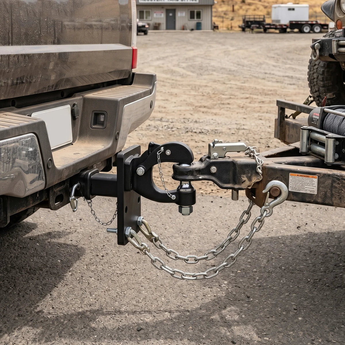 Tow Bar Slot for 2" Hitch Receiver 4400lbs, Adjustable Mount Bracket 3 Heights, 50x50mm Rod for Trailer Towing Accessories