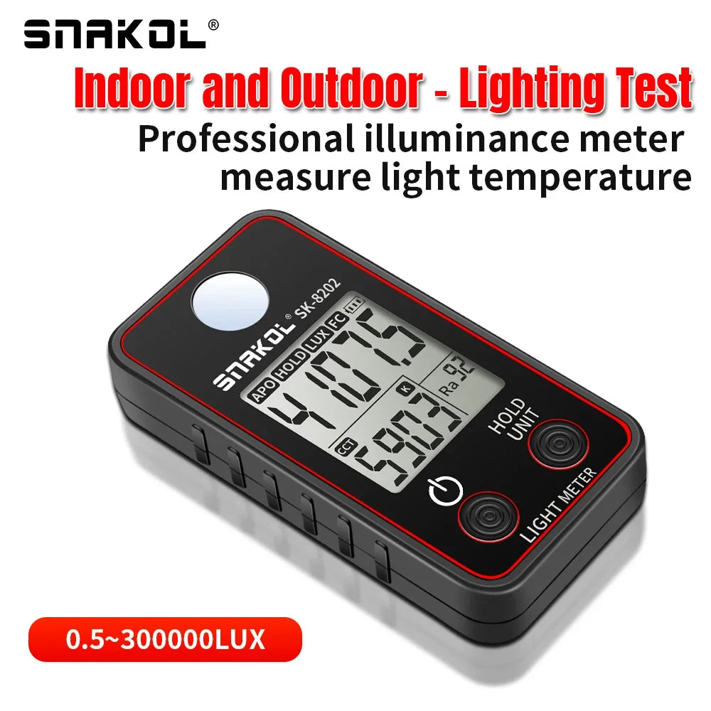 Meter de lumină digital cu opțiuni de model de măsură