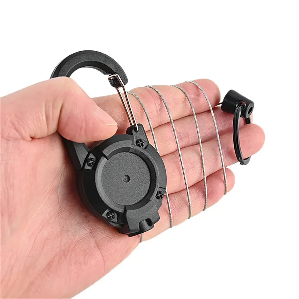 Heavy Duty Retractable Badge Reel with Carabiner Clip