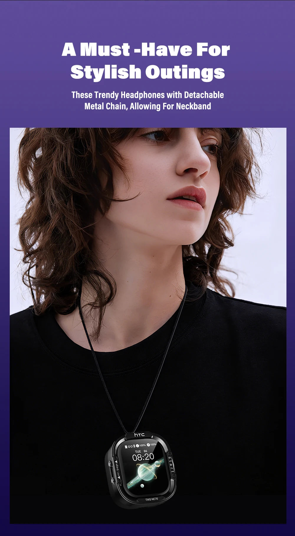 Wireless Bluetooth Earbuds with AI Translator and LCD Display