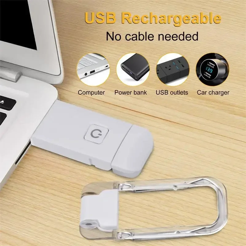 USB-Rechargeable Clip-On Book Light
