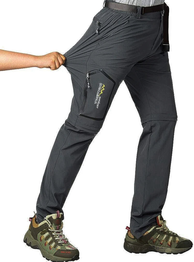 Spring Hiking Tactical Pants Men Waterproof Detachable Fishing Wear Climbing Clothes Quick Dry Anti-UV Trousers