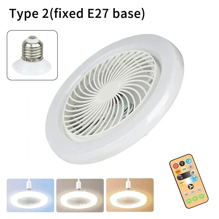 E27 LED Ceiling Fan Light with Remote Control