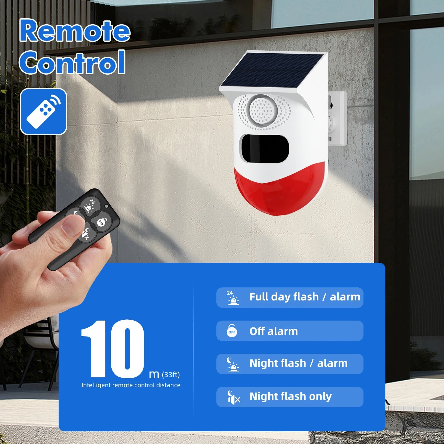 Outdoor Solar PIR Infrared Alarm with WiFi, 433MHz Options