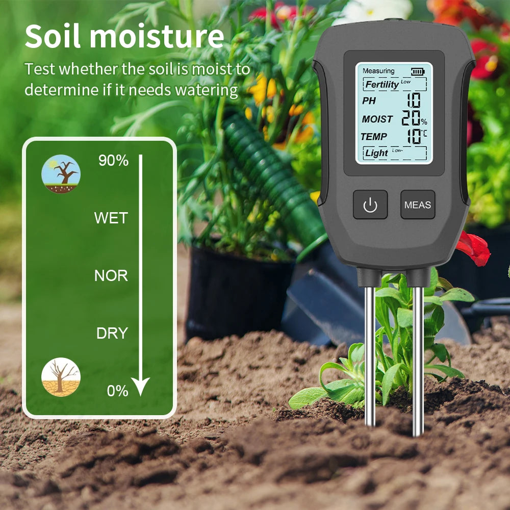 Digital Soil Tester - Three or Five Functions