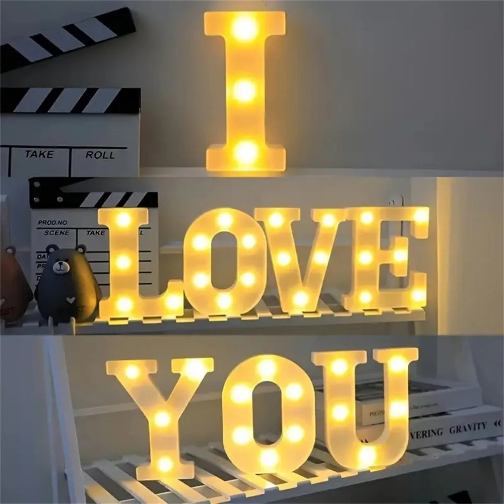 Varmhvit LED-bokstav- eller tallampe