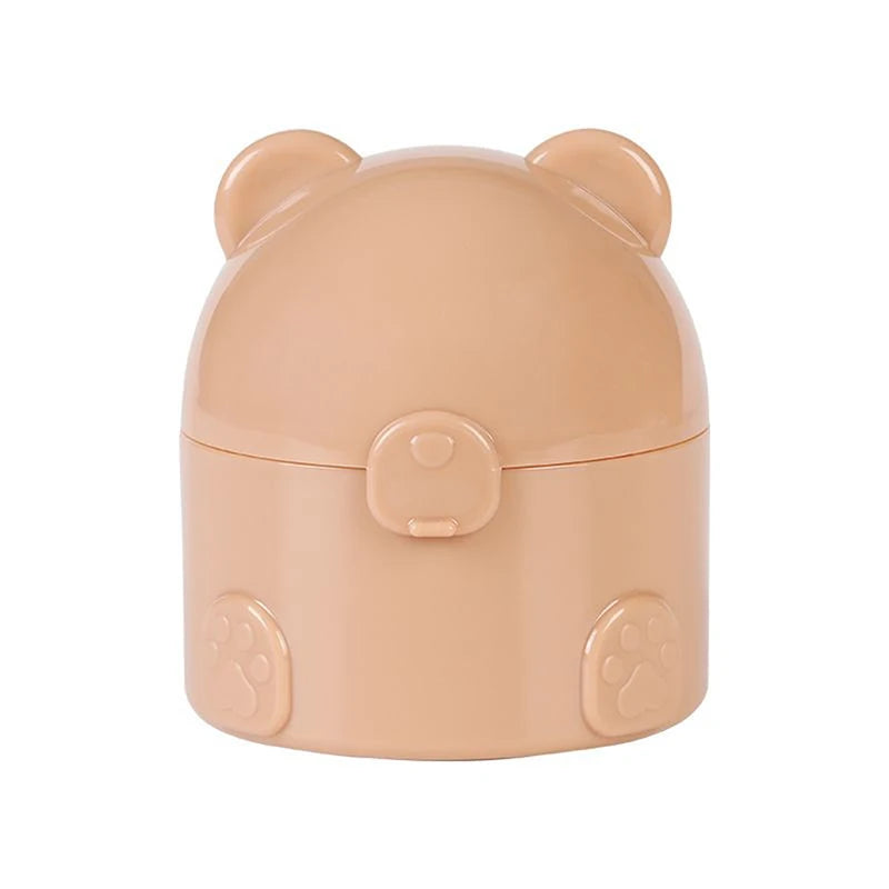 Estojo para esponja de maquilhagem em forma de urso com peneira