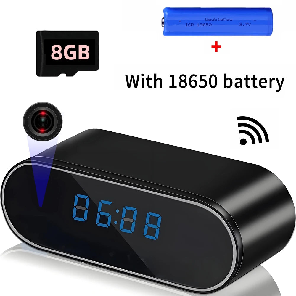 1080P WiFi Mini Camera Full HD Clock Camera with Movement Detect Night Vision for Home and Office Surveillance Spy-shop.com