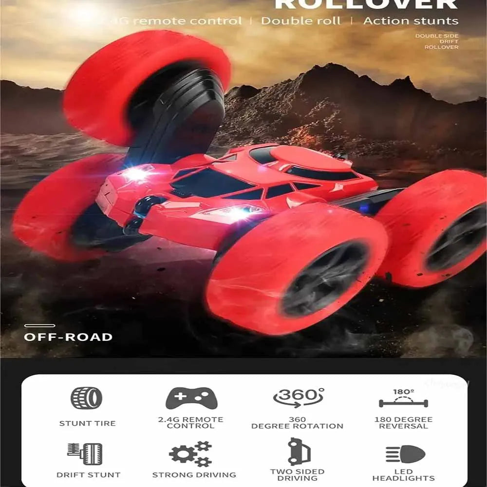 RC Stunt Car Children Double Sided Flip 2.4G Remote Control 360 Deree Rotation Off Road Drift RC Car Gifts For Kids Adults Boys 