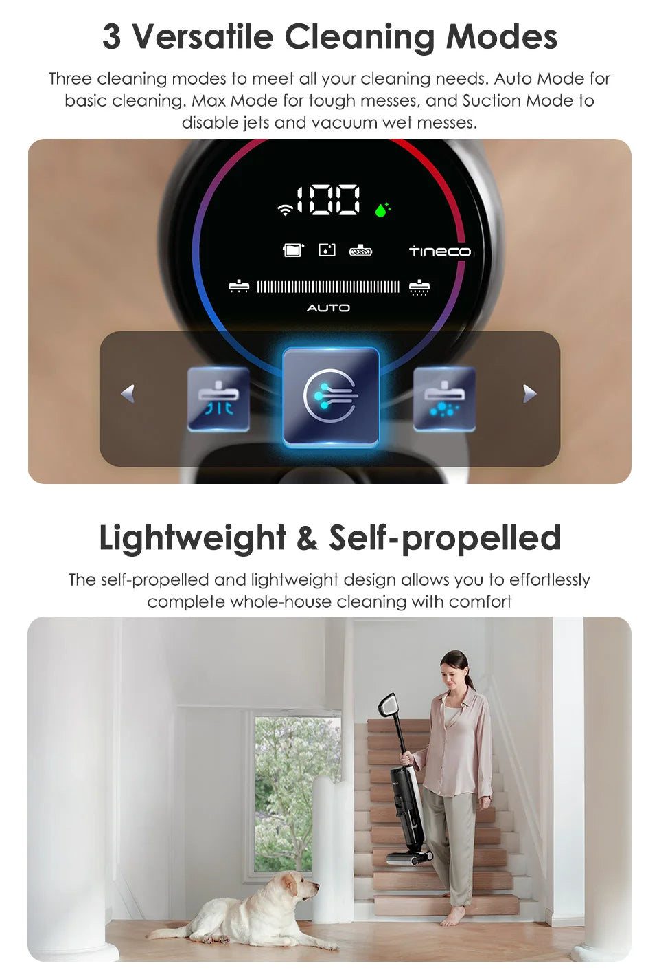 Aspirapolvere senza fili Tineco Floor One S6 per asciutto e bagnato