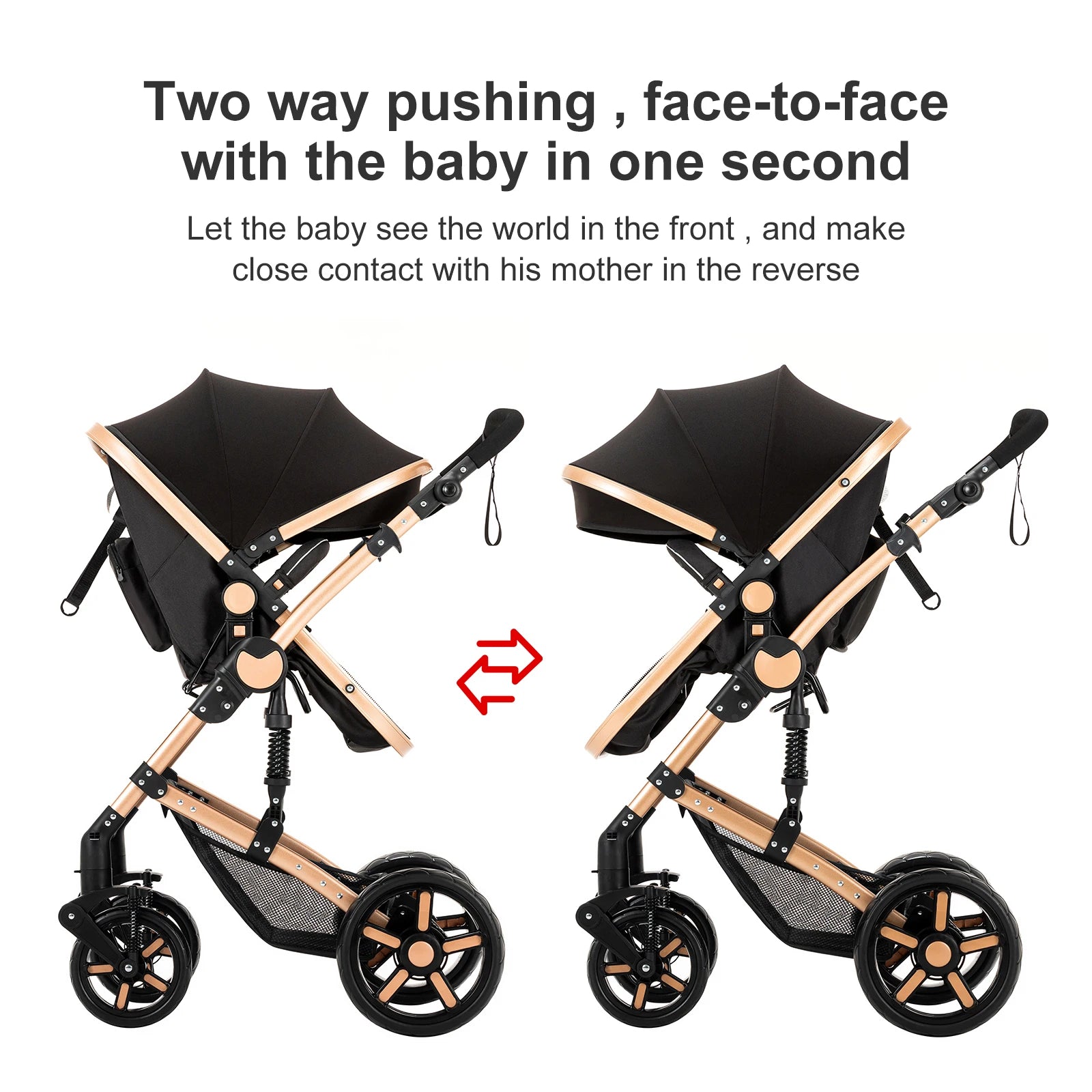 Baby Stroller 3‑in‑1 Lightweight Multifunction Carriage for Newborns