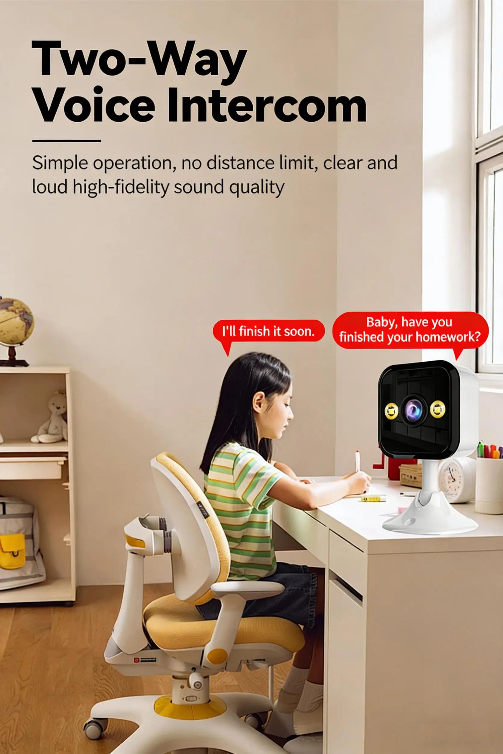 Caméra de sécurité WiFi 1080P intérieure extérieure IP66 vision nocturne