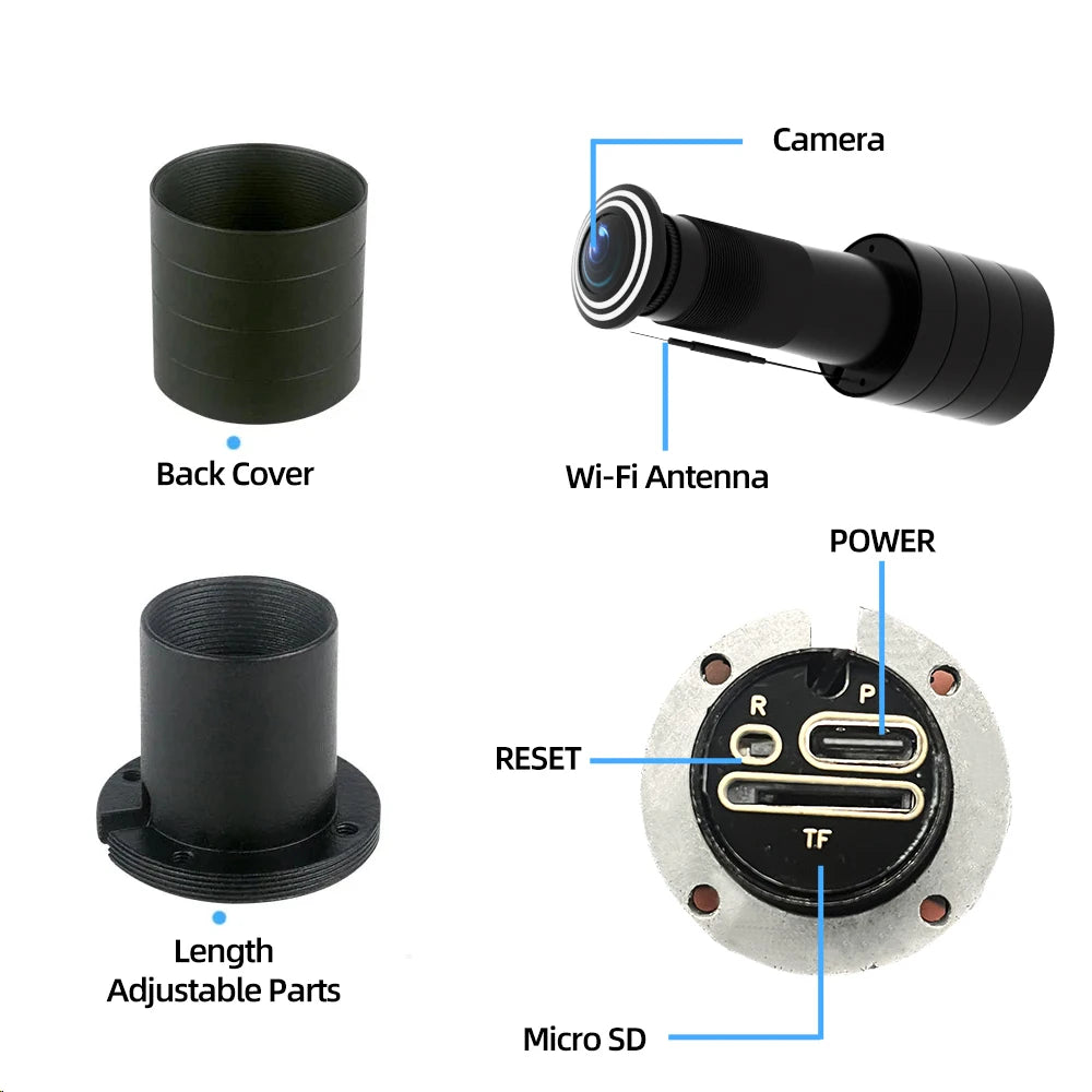3MP WiFi Door Viewer Camera with Motion Detection & 2-Way Audio