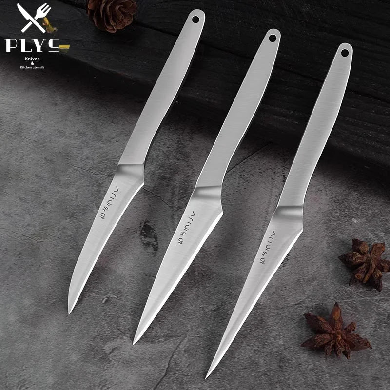 Stainless Steel Fruit Carving Knives, Single or Three-Piece Options