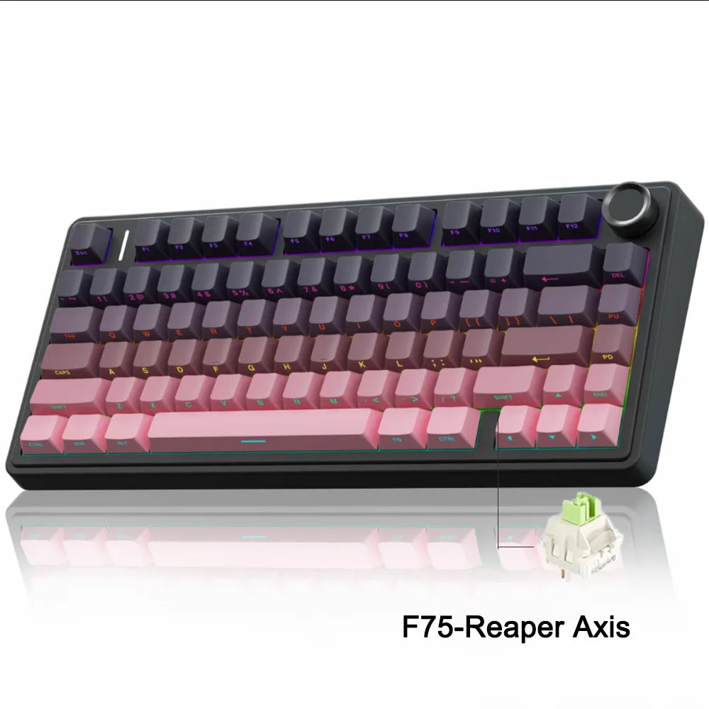 AULA F75 Wireless Mechanical Keyboard RGB 75% Hot Swap 78-Key