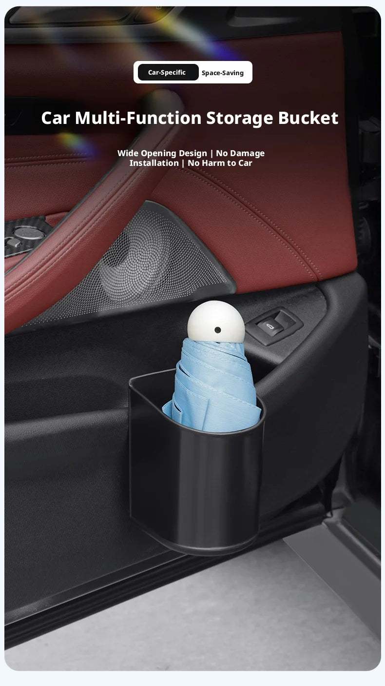 SEAMETAL Universal Car Door Cup Holder Box Extra Large Opening Multi-Functional Back Clip Storage Bucket Waterproof & Leakproof